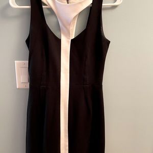 BCBG Black and white sleeves cocktail dress
